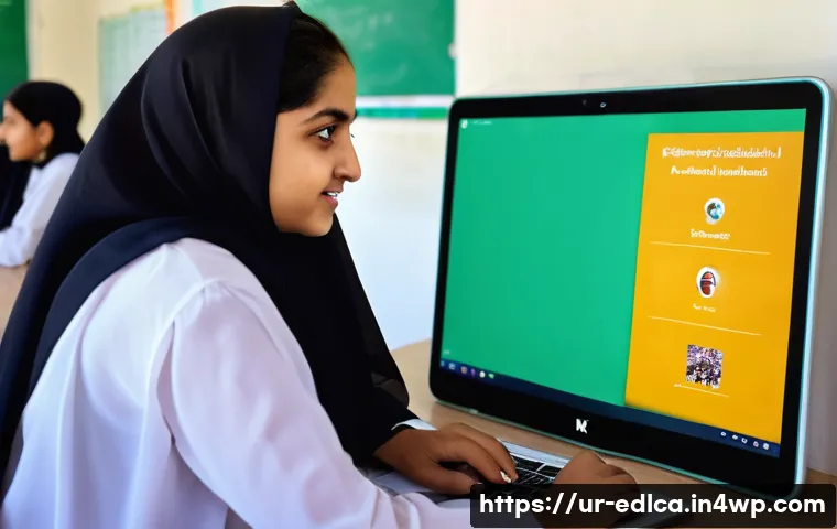 비영리 단체와의 교육적 파트너십 - A vibrant classroom scene in a modern Pakistani school where a diverse group of students, wearing tr...