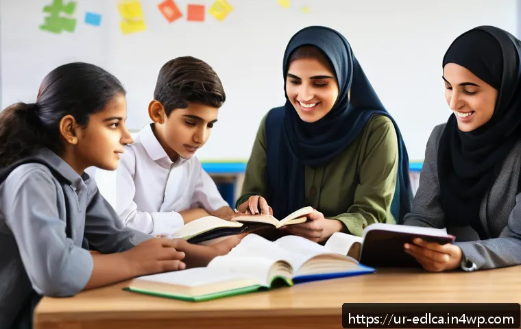 교육적 파트너십의 문화적 접근법 - A diverse group of educators and students from Middle Eastern and Western cultures collaborating in ...